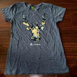John Deere floral buck tshirt
